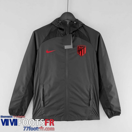 Coupe Vent - Sweat a Capuche Atletico Madrid Noir Homme 2022 2023 WK177