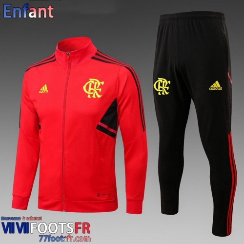 Veste Foot Flamengo rouge Enfant 2023 2024 TK629