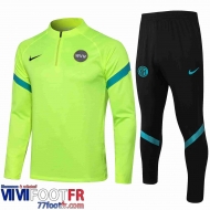 Survetement de Foot Inter milan Vert fluorescent 21-22 TG11