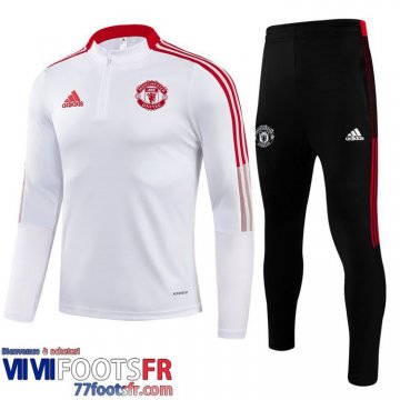 Kits: Survetement de Foot Manchester United blanche Enfant 2021 2022 TK99