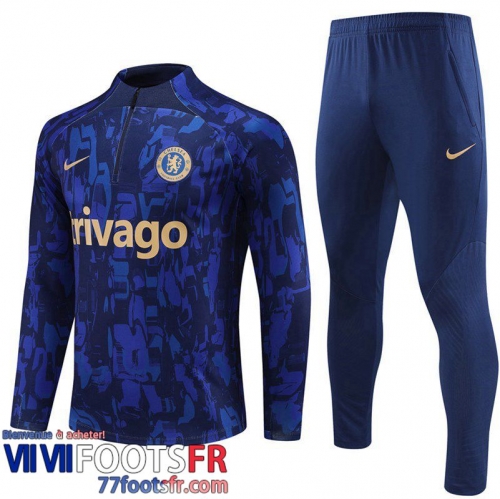 Survetement de Foot Chelsea bleu marine Homme 2023 2024 TG919