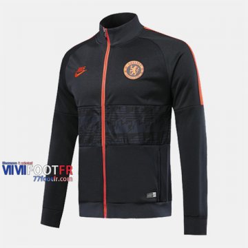 Magasins Veste Foot FC Chelsea Noir 2019/2020 Nouveau Promo