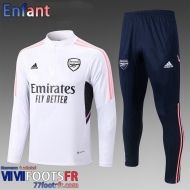 KIT: Survetement de Foot Arsenal Blanc Enfant 2022 2023 TK465