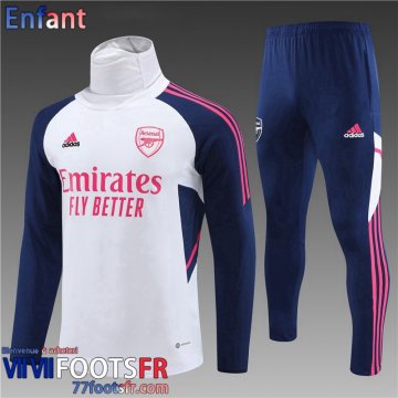 KIT: Survetement de Foot Arsenal Blanc Enfant 2022 2023 TK538