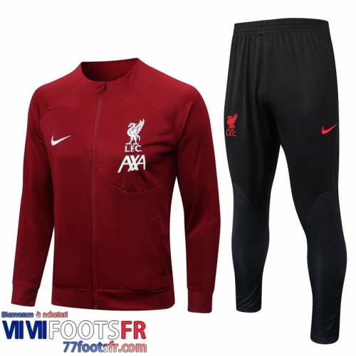 Veste Foot Liverpool rouge foncé Homme 2022 2023 JK558