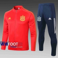 Veste de foot Espagne 2020 2021 rouge A316#