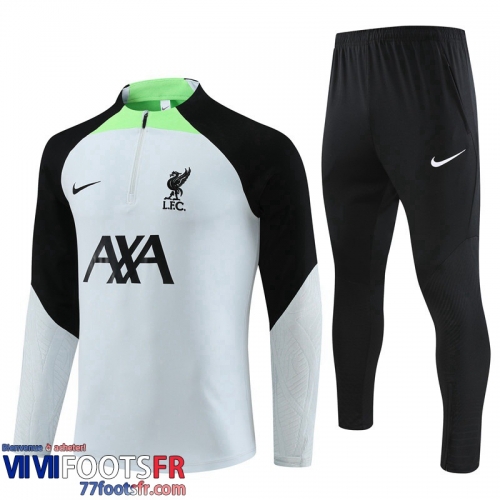 Survetement de Foot Liverpool gris noir Homme 2022 2023 TG715