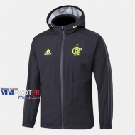 Magasins Veste Foot Coupe-Vent Flamengo Noir 2019/2020 Nouveau Promo