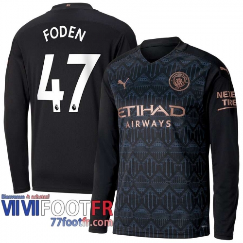 Maillot de foot Manchester City Foden #47 Exterieur Manches longues 2020 2021