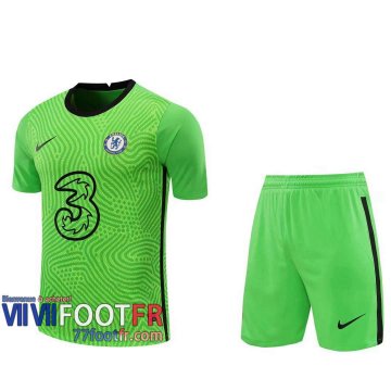 77footfr Maillots foot Chelsea Gardiens de but green 2020 2021