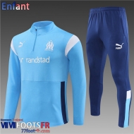 Survetement de Foot Marseille bleu ciel Enfant 2023 2024 TK605