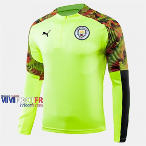 Nouveau Coton Sweatshirt Foot Manchester City Vert 2019-2020