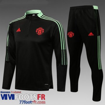 Kits: Survetement de Foot Manchester United le noir Enfant 2021 2022 TK80