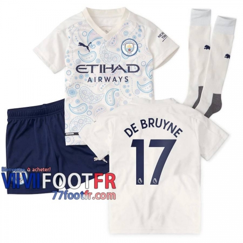 77footfr Manchester City Maillot de foot De Bruyne #17 Third Enfant 20-21