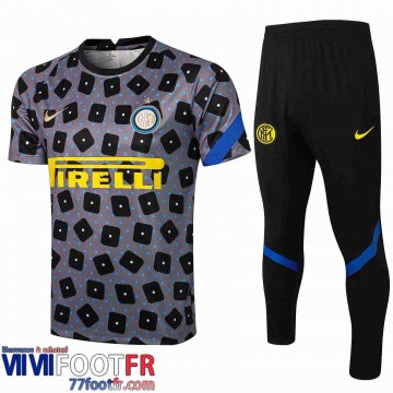 Survetement Foot T-shirt Inter milan gris 2021 2022 PL18