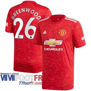 Maillot de foot Manchester United Mason Greenwood #26 Domicile 2020 2021