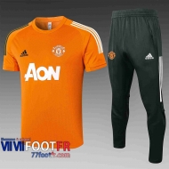 77footfr polo foot Manchester United Orange 2020 2021 C588