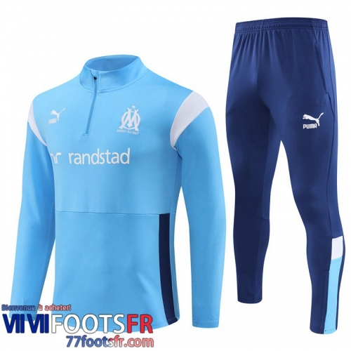 Survetement de Foot Marseille bleu Homme 2023 2024 TG813