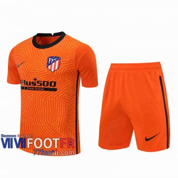 77footfr Maillots foot Atletico Madrid Gardiens de but Orange 2020 2021