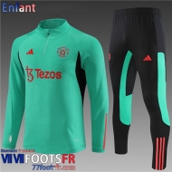 KIT: Survetement de Foot + Pantalon Manchester United vert Enfant 2023 2024 TK654