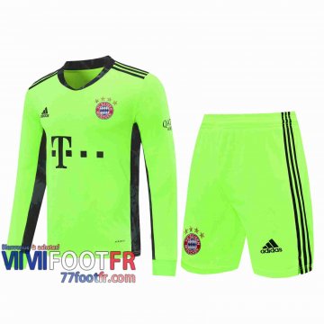 77footfr Maillots foot Bayern Gardiens de but Manche Longue green 2020 2021