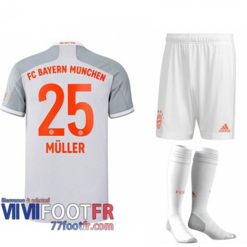Maillot de foot Bayern Munich Thomas Muller #25 Exterieur Enfant 2020 2021