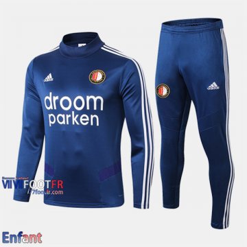 Promo: Ensemble Veste Survetement Feyenoord Rotterdam Enfant Bleu 2019/2020 Thailande