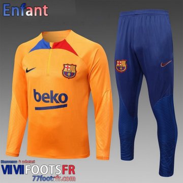 KIT: Survetement de Foot Barcelone jaune Enfant 2022 2023 TK471