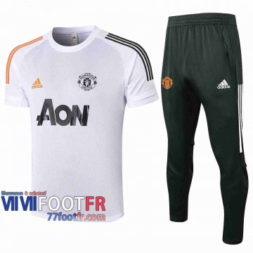 77footfr Polo foot Manchester United blanc - 2020 2021 P185