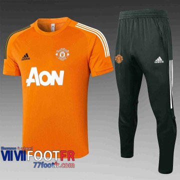 77footfr polo foot Manchester United Orange 2020 2021 C588