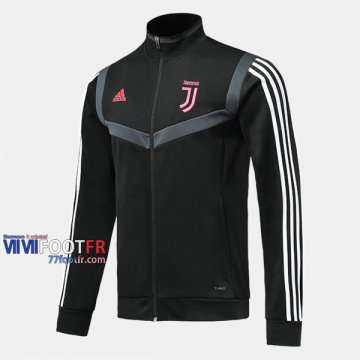 Magasins Veste Foot Juventus Noir/Blanc 2019/2020 Nouveau Promo