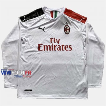 Nouveau Flocage Maillot Foot Milan AC Manche Longue Homme Exterieur 2019-2020 Personnalisé :77Footfr