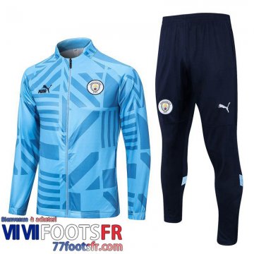Veste Foot Manchester City bleu ciel Homme 2022 2023 JK613