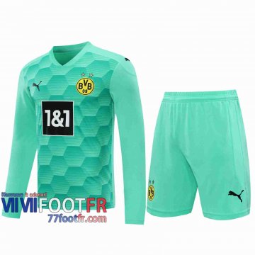 77footfr Maillots foot Dortmund Gardiens de but Manche Longue blue-green 2020 2021