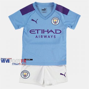 Ensemble Maillot Manchester City Enfant Domicile 2019-2020 Personnalise :77Footfr