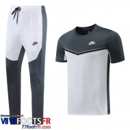 Survetement T Shirt Sport blanc gris foncé Homme 2022 2023 TG481