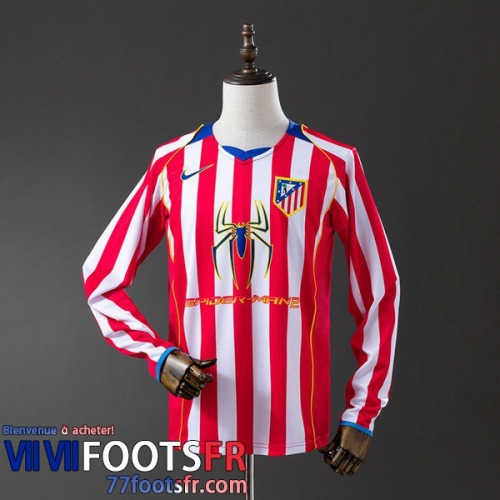 Retro Maillot De Foot Atletico Madrid Domicile Homme Manche Longue 04 05 FG1150