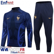 Survetement de Foot France bleu marin Enfant 2022 2023 TK276