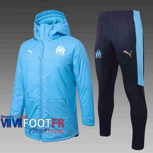 77footfr Veste - Doudoune Foot Marseille bleu 2020 2021 C72