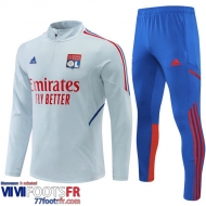 Survetement de Foot Lyon gris clair Homme 2022 2023 TG432