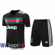 Survetement De Foot T-shirt Juventus noir 20-21 T132