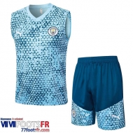 Survetement de Foot Manchester City bleu clair Homme 2023 2024 A81