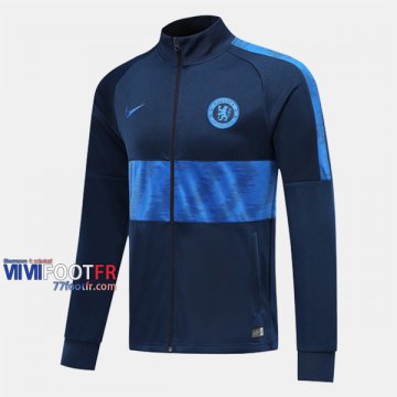 Magasins Veste Foot FC Chelsea Bleu Fonce 2019/2020 Nouveau Promo