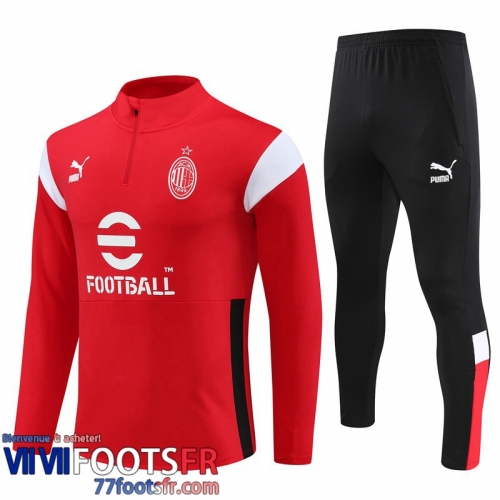 Survetement de Foot AC Milan rouge Homme 2023 2024 TG845
