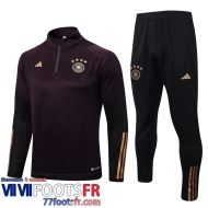 Survetement de Foot Allemagne marron foncé Homme 2022 2023 TG569