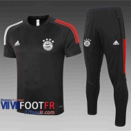 77footfr Survetement Foot T-shirt Bayern noir 2020 2021 TT26