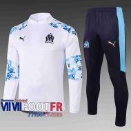 Survetement de Foot Olympique De Marseille blanc B406es 20-21