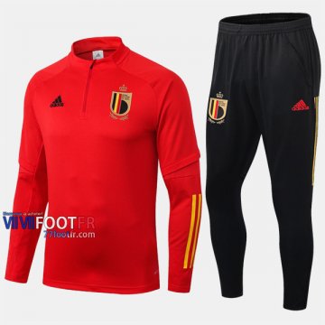 Retro Ensemble Survetement De L Belgique Rouge 2019/2020 Nouveau