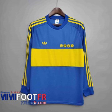 77footfr Retro Maillots foot Manche Longue 1981 Boca Juniors Domicile