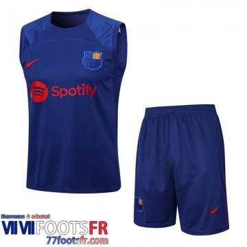 Survetement Sans manches Barcelone bleu marine Homme 2023 2024 TG886